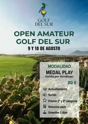 Open Amateur Golf del Sur, 9 y 10 de agosto 2025